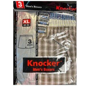 NEW Knocker pack of 3 Button Fly Boxer Shorts
